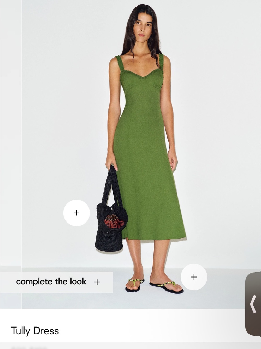 Reformation Tully Dress Palm Green sz12 NWT